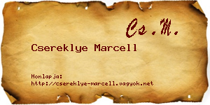 Csereklye Marcell névjegykártya